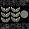 Antiqued Silver Plated Brass Joined Wing Charms - Set of Six - S-C44